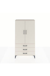 Arges Dolap Tek Raflı 3 Çekmeceli Tek Askılı 88x30x163 - S21M146V1A