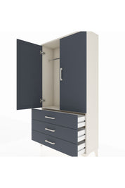 Arges Dolap Tek Raflı 3 Çekmeceli Tek Askılı 88x30x163 - S21M146V2A