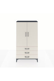 Arges Dolap Tek Raflı 3 Çekmeceli Tek Askılı 88x30x163 - S21M146V4A