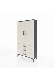 Arges Dolap Tek Raflı 3 Çekmeceli Tek Askılı 88x30x163 - S21M146V4A