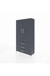 Arges Dolap Tek Raflı 3 Çekmeceli Tek Askılı 88x30x163 - S21M146V5A
