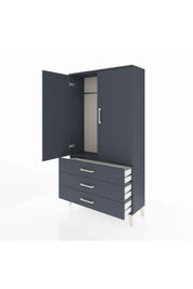 Arges Dolap Tek Raflı 3 Çekmeceli Tek Askılı 88x30x163 - S21M146V5A