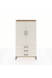 Arges Dolap Tek Raflı 3 Çekmeceli Tek Askılı 88x30x163 - S21M146V7A