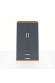 Arges Dolap Tek Raflı 3 Çekmeceli Tek Askılı 88x30x163 - S21M146V8A