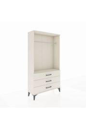 Arges Dolap Tek Raflı 3 Çekmeceli Tek Askılı 88x30x163 - S21M147V1A