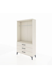 Arges Dolap Tek Raflı 3 Çekmeceli Tek Askılı 88x30x163 - S21M147V1A