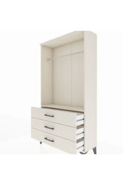 Arges Dolap Tek Raflı 3 Çekmeceli Tek Askılı 88x30x163 - S21M147V1A