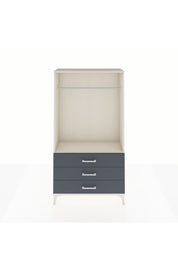 Arges Dolap Tek Raflı 3 Çekmeceli Tek Askılı 88x30x163 - S21M147V2A