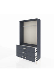 Arges Dolap Tek Raflı 3 Çekmeceli Tek Askılı 88x30x163 - S21M147V5A