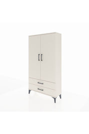 Arges Dolap 2 Raflı 2 Çekmeceli Tek Askılı 88x30x163 - S21M148V1A