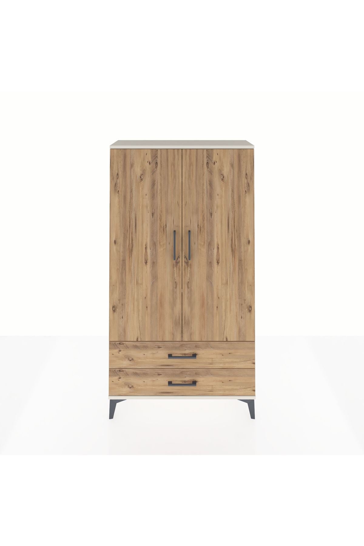 Arges Dolap 2 Raflı 2 Çekmeceli Tek Askılı 88x30x163 - S21M148V3A