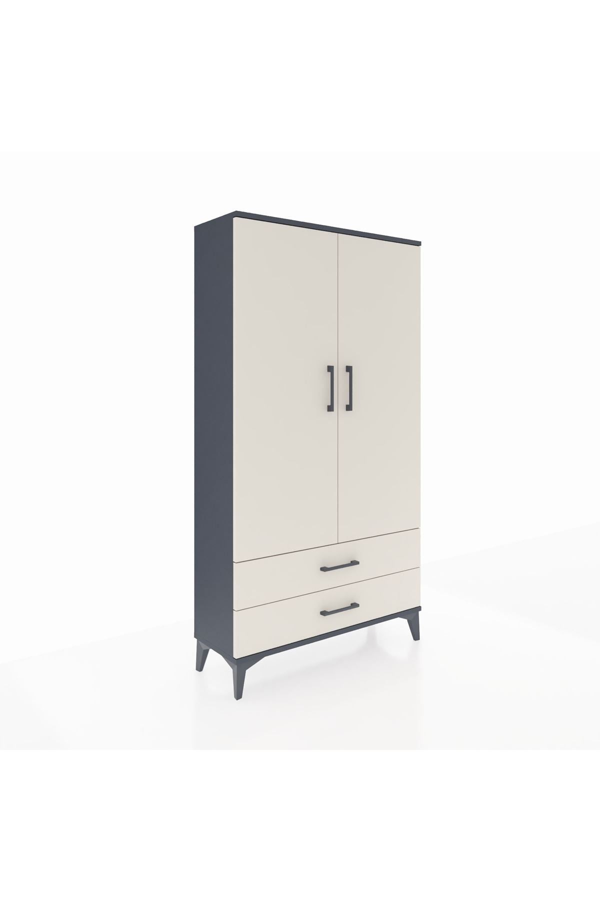 Arges Dolap 2 Raflı 2 Çekmeceli Tek Askılı 88x30x163 - S21M148V4A