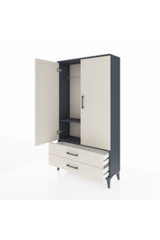 Arges Dolap 2 Raflı 2 Çekmeceli Tek Askılı 88x30x163 - S21M148V4A