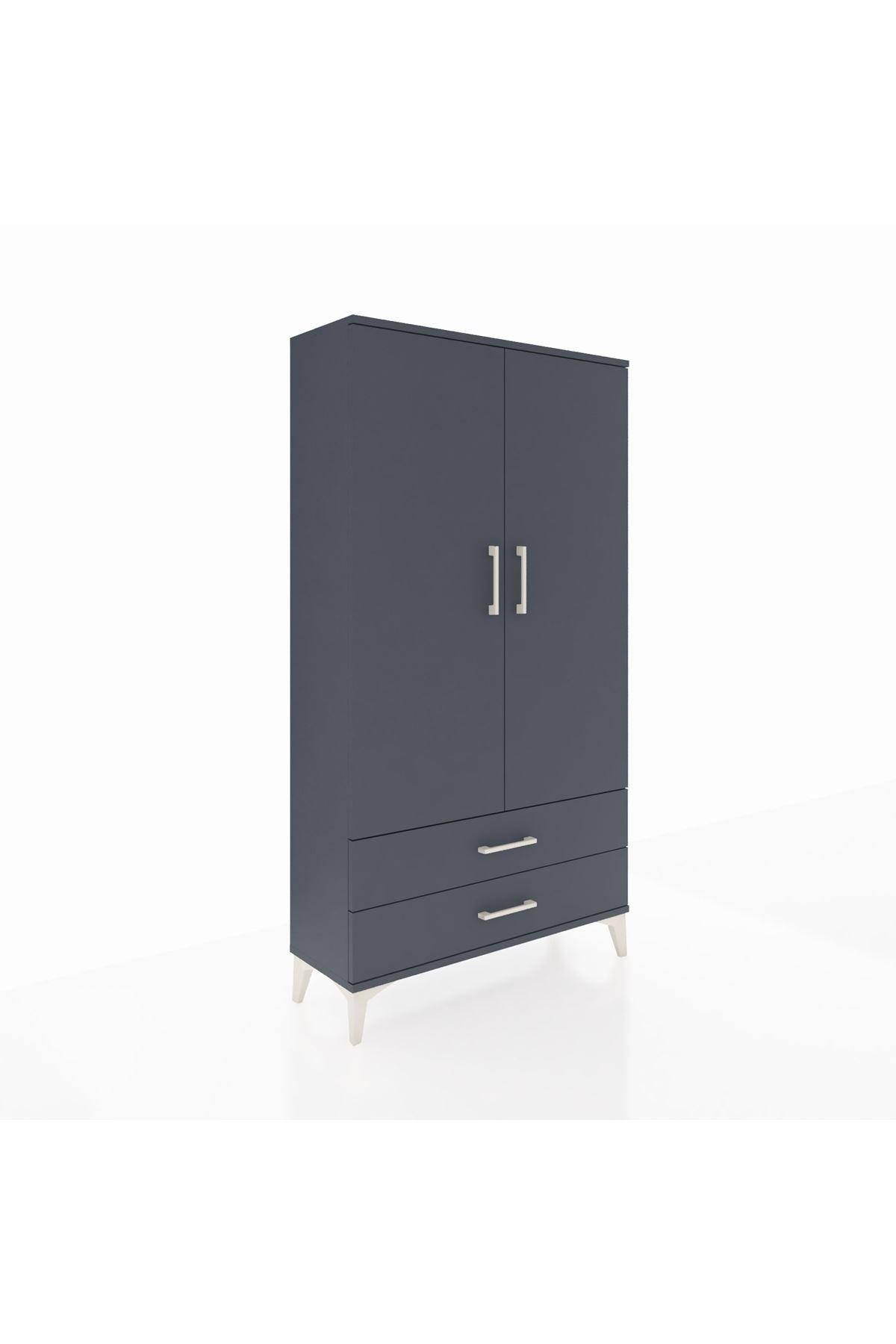 Arges Dolap 2 Raflı 2 Çekmeceli Tek Askılı 88x30x163 - S21M148V5A