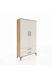 Arges Dolap 2 Raflı 2 Çekmeceli Tek Askılı 88x30x163 - S21M148V7A