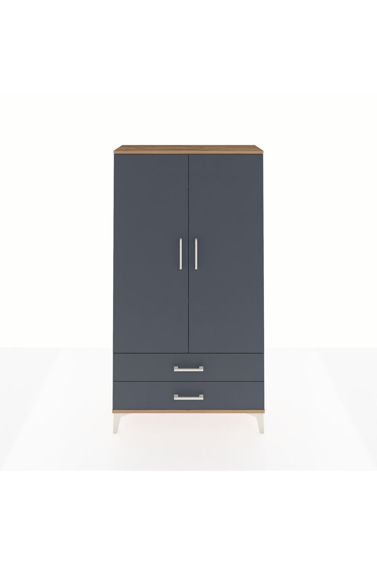 Arges Dolap 2 Raflı 2 Çekmeceli Tek Askılı 88x30x163 - S21M148V8A