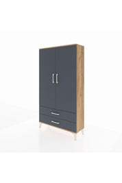 Arges Dolap 2 Raflı 2 Çekmeceli Tek Askılı 88x30x163 - S21M148V8A