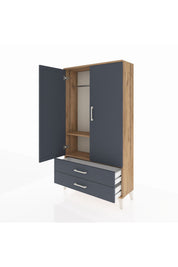 Arges Dolap 2 Raflı 2 Çekmeceli Tek Askılı 88x30x163 - S21M148V8A
