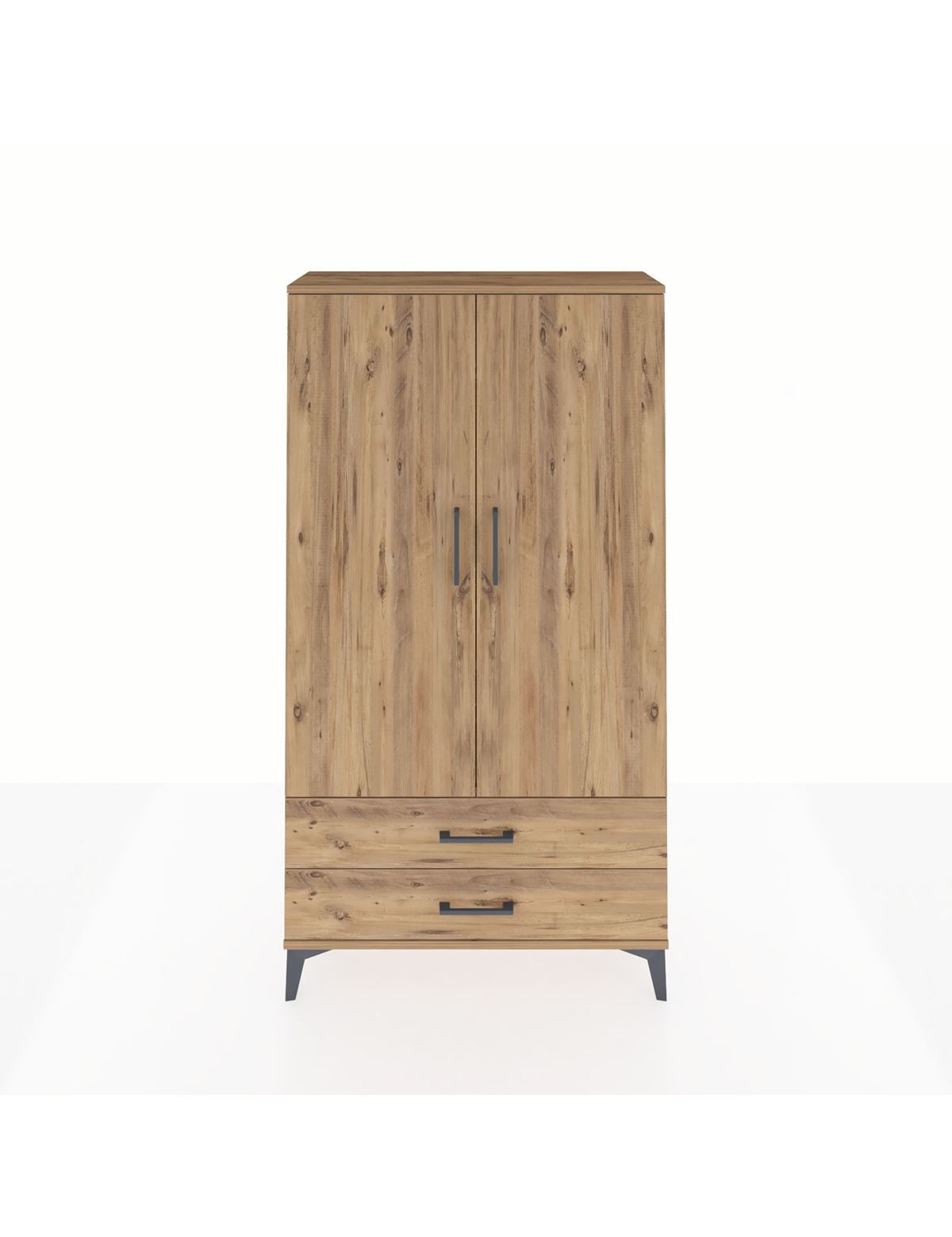 Arges Dolap 2 Raflı 2 Çekmeceli Tek Askılı 88x30x163 - S21M148V9A