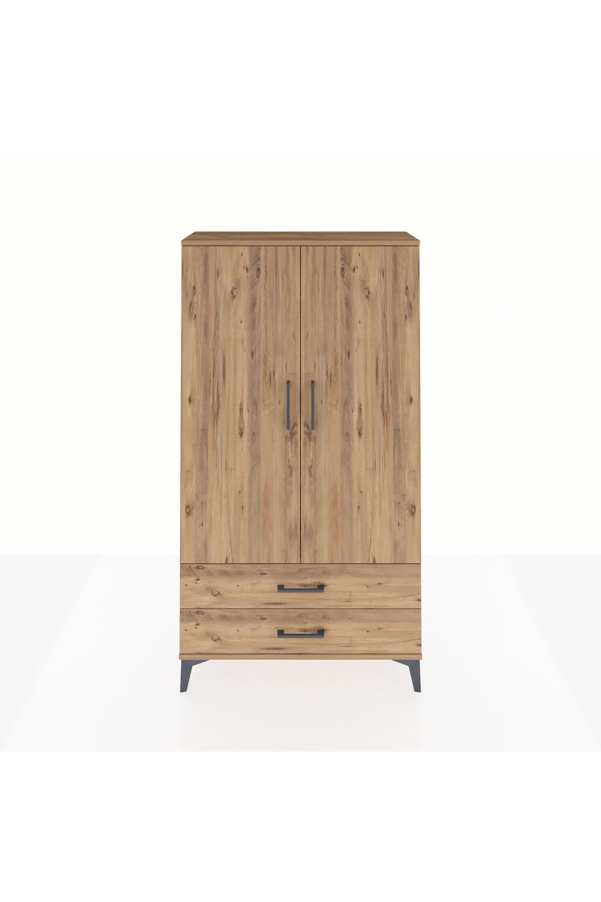 Arges Dolap 2 Raflı 2 Çekmeceli Tek Askılı 88x30x163 - S21M148V9A