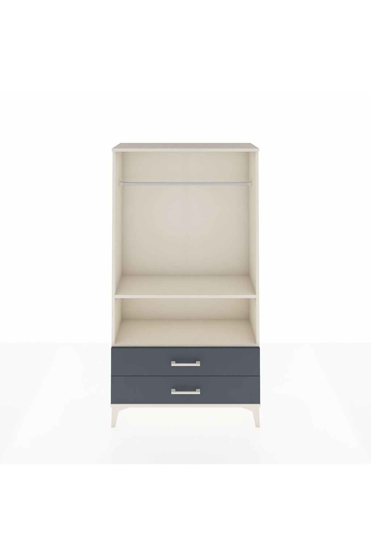 Arges Dolap 2 Raflı 2 Çekmeceli Tek Askılı 88x30x163 - S21M149V2A