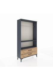 Arges Dolap 2 Raflı 2 Çekmeceli Tek Askılı 88x30x163 - S21M149V6A