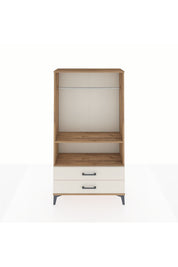 Arges Dolap 2 Raflı 2 Çekmeceli Tek Askılı 88x30x163 - S21M149V7A