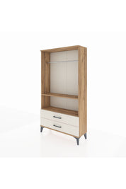 Arges Dolap 2 Raflı 2 Çekmeceli Tek Askılı 88x30x163 - S21M149V7A
