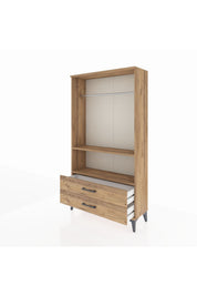Arges Dolap 2 Raflı 2 Çekmeceli Tek Askılı 88x30x163 - S21M149V9A