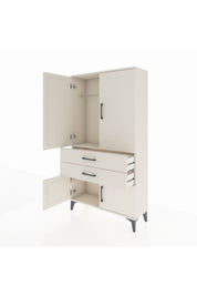 Arges Dolap Tek Raflı 2 Çekmeceli Tek Askılı 88x30x163 - S21M150V1A