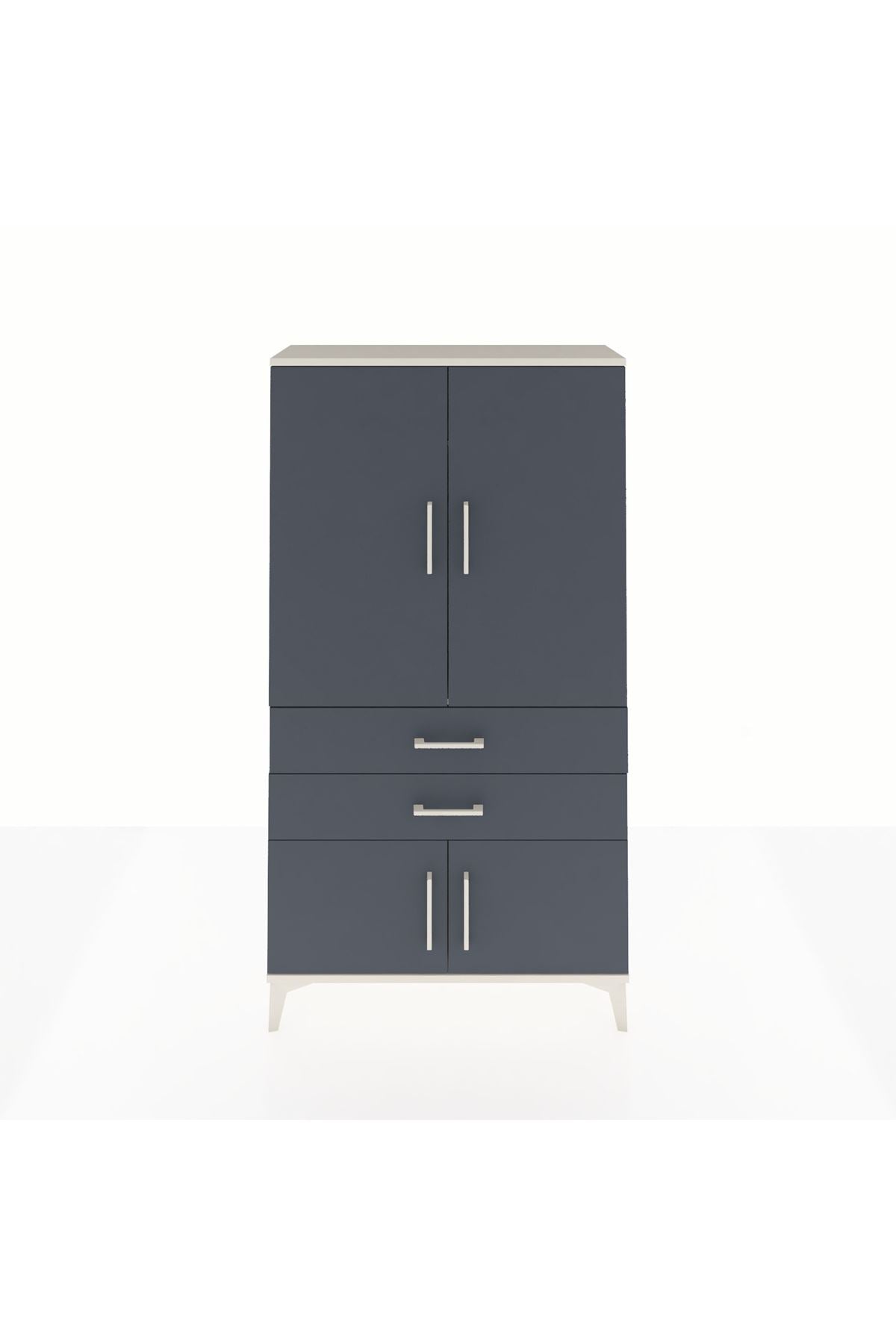 Arges Dolap Tek Raflı 2 Çekmeceli Tek Askılı 88x30x163 - S21M150V2A