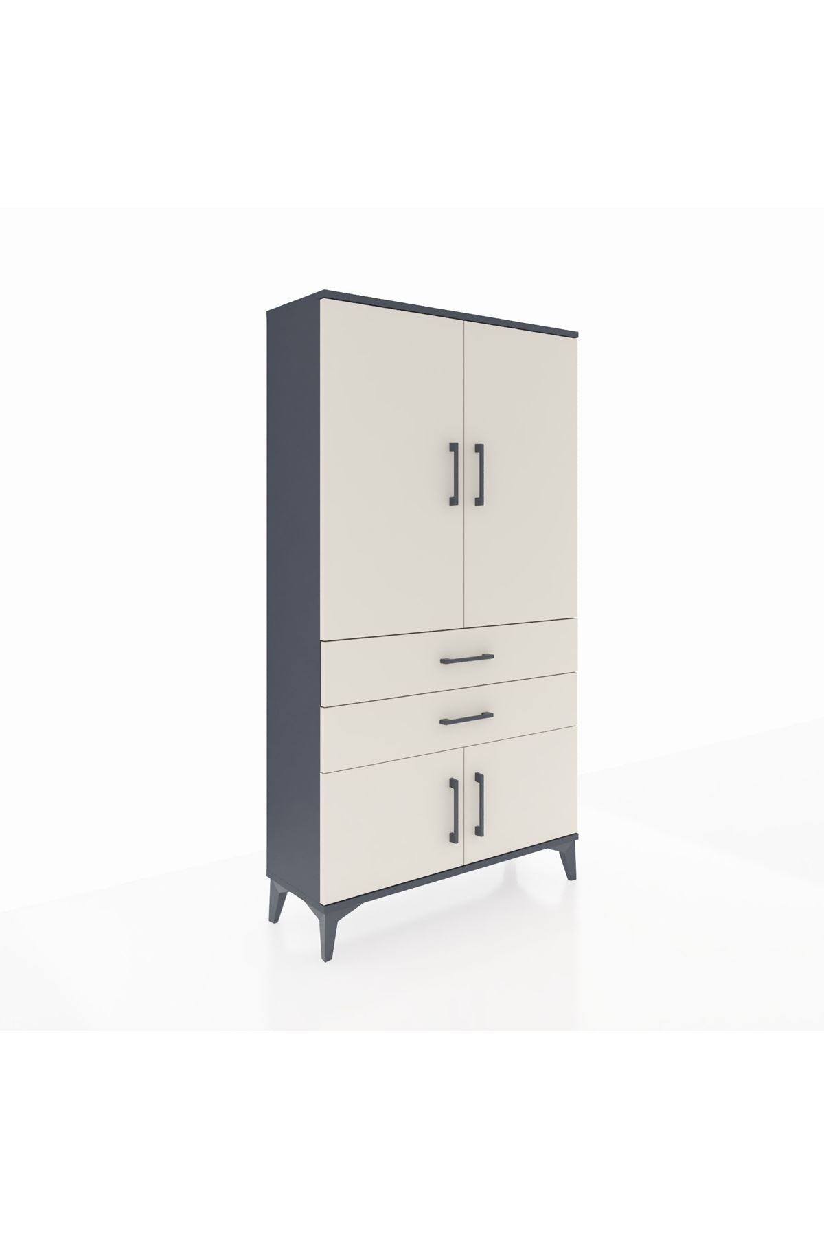 Arges Dolap Tek Raflı 2 Çekmeceli Tek Askılı 88x30x163 - S21M150V4A