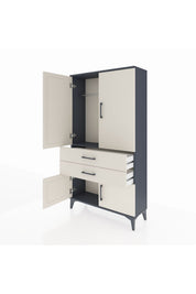 Arges Dolap Tek Raflı 2 Çekmeceli Tek Askılı 88x30x163 - S21M150V4A
