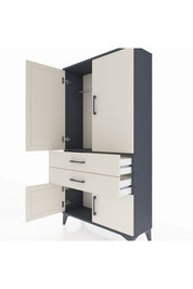 Arges Dolap Tek Raflı 2 Çekmeceli Tek Askılı 88x30x163 - S21M150V4A