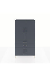 Arges Dolap Tek Raflı 2 Çekmeceli Tek Askılı 88x30x163 - S21M150V5A