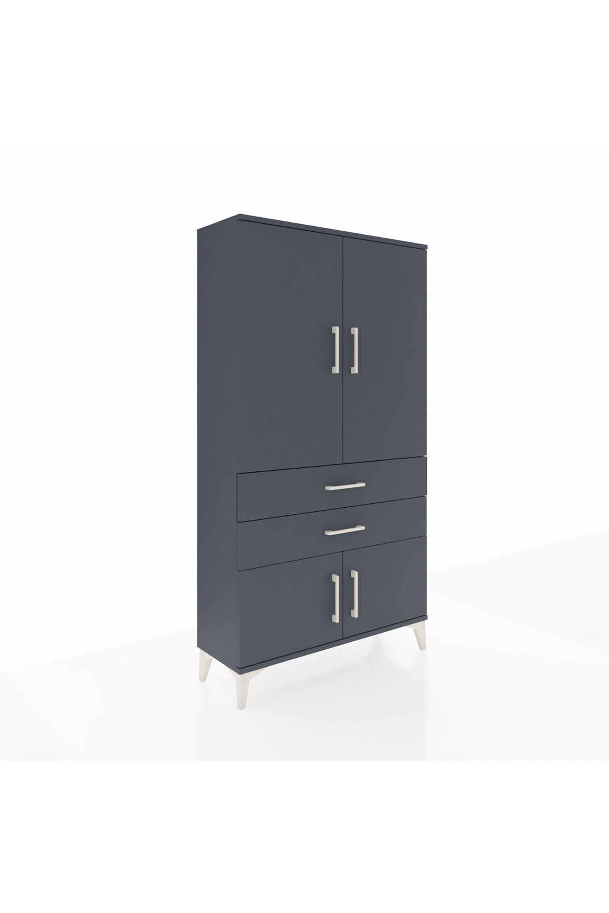 Arges Dolap Tek Raflı 2 Çekmeceli Tek Askılı 88x30x163 - S21M150V5A