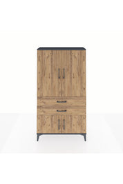 Arges Dolap Tek Raflı 2 Çekmeceli Tek Askılı 88x30x163 - S21M150V6A