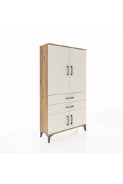 Arges Dolap Tek Raflı 2 Çekmeceli Tek Askılı 88x30x163 - S21M150V7A