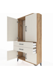Arges Dolap Tek Raflı 2 Çekmeceli Tek Askılı 88x30x163 - S21M150V7A