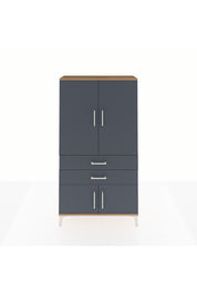 Arges Dolap Tek Raflı 2 Çekmeceli Tek Askılı 88x30x163 - S21M150V8A