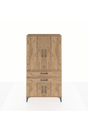 Arges Dolap Tek Raflı 2 Çekmeceli Tek Askılı 88x30x163 - S21M150V9A