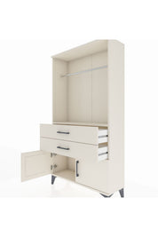 Arges Dolap Tek Raflı 2 Çekmeceli Tek Askılı 88x30x163 - S21M151V1A