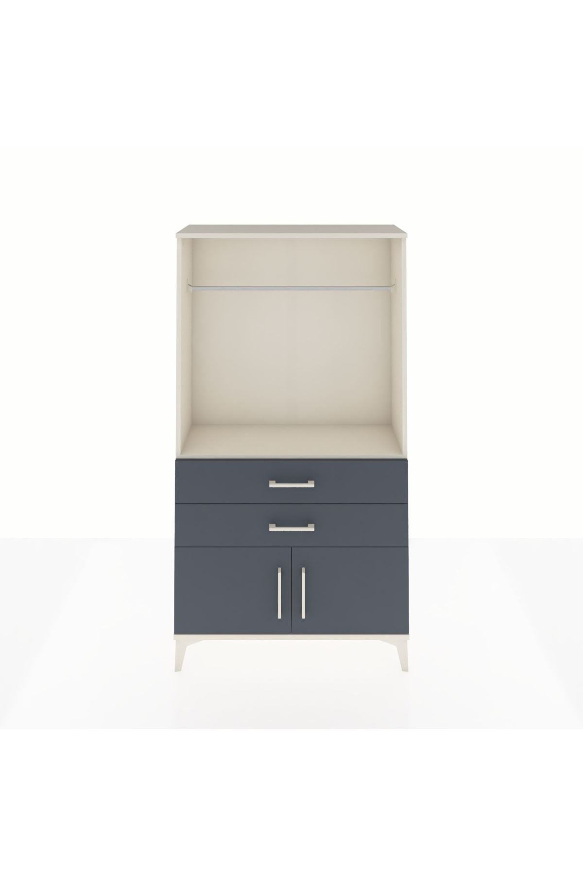 Arges Dolap Tek Raflı 2 Çekmeceli Tek Askılı 88x30x163 - S21M151V2A