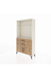Arges Dolap Tek Raflı 2 Çekmeceli Tek Askılı 88x30x163 - S21M151V3A
