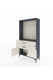 Arges Dolap Tek Raflı 2 Çekmeceli Tek Askılı 88x30x163 - S21M151V4A