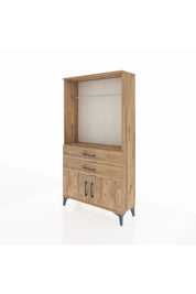 Arges Dolap Tek Raflı 2 Çekmeceli Tek Askılı 88x30x163 - S21M151V9A