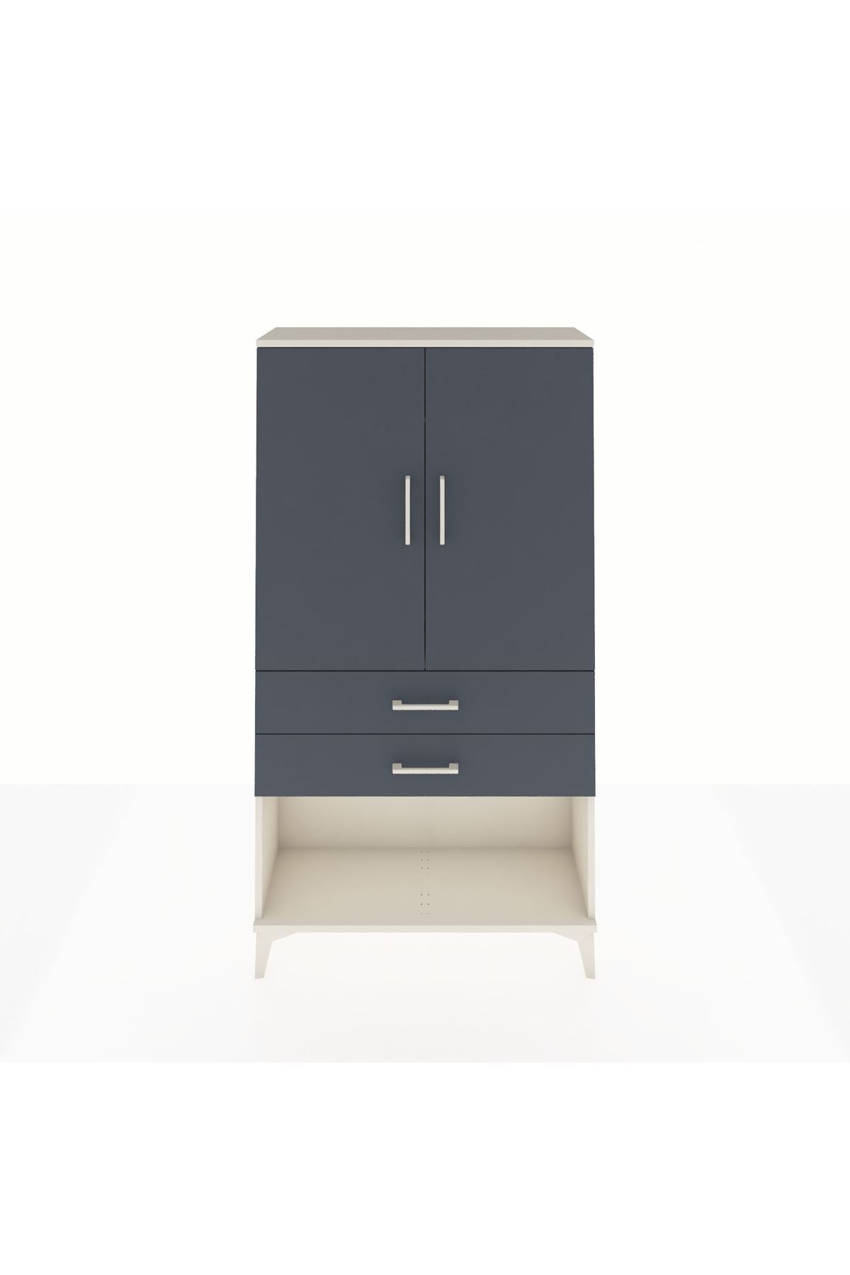 Arges Dolap Tek Raflı 2 Çekmeceli Tek Askılı 88x30x163 - S21M152V2A