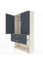 Arges Dolap Tek Raflı 2 Çekmeceli Tek Askılı 88x30x163 - S21M152V2A