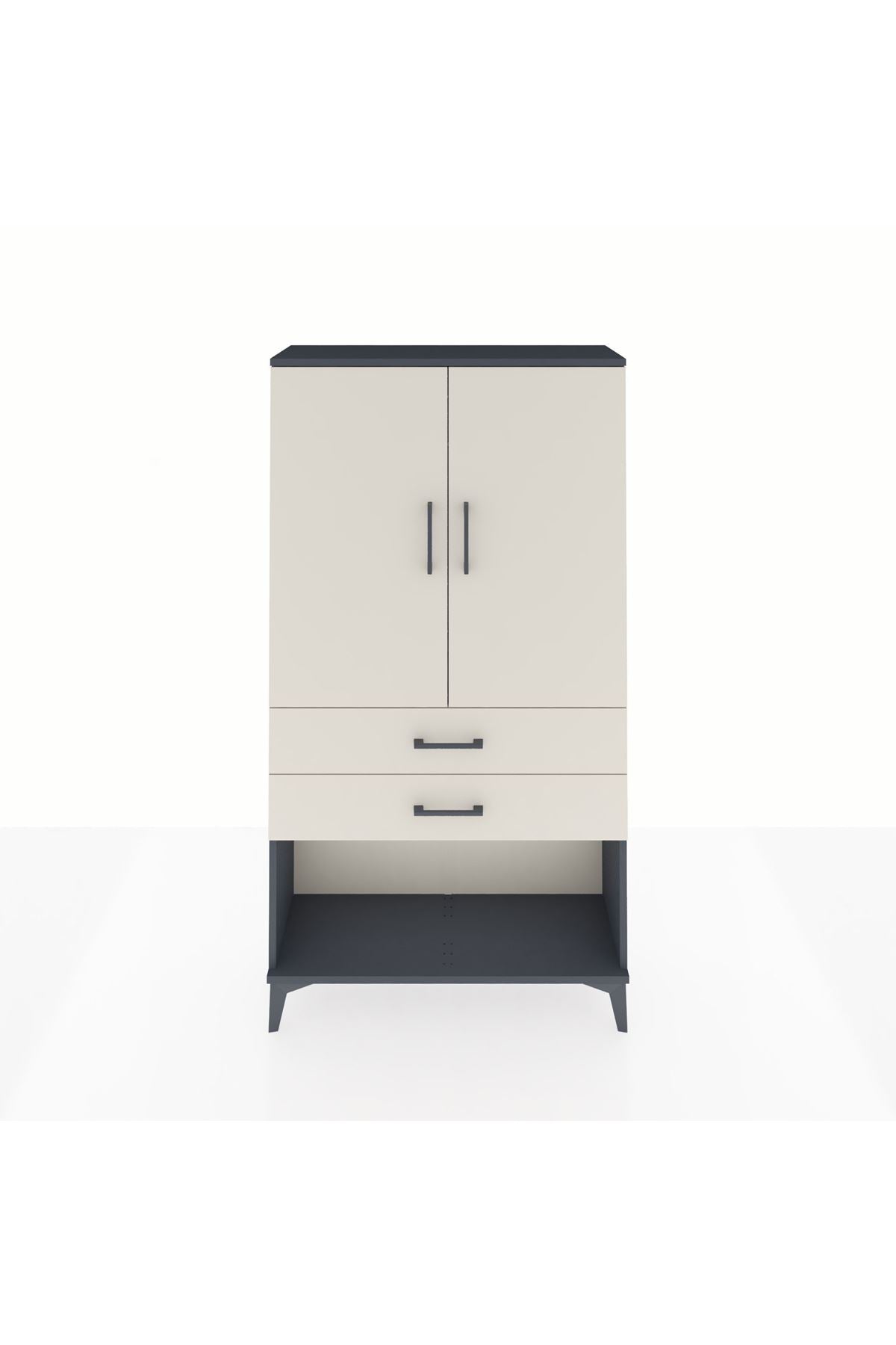 Arges Dolap Tek Raflı 2 Çekmeceli Tek Askılı 88x30x163 - S21M152V4A