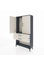 Arges Dolap Tek Raflı 2 Çekmeceli Tek Askılı 88x30x163 - S21M152V4A